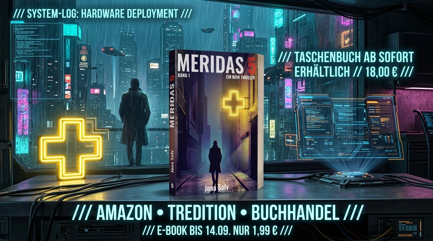 Vorschaubild für: // SYSTEM-LOG: HARDWARE DEPLOYED – DAS TASCHENBUCH IST AB HEUTE ERHÄLTLICH
